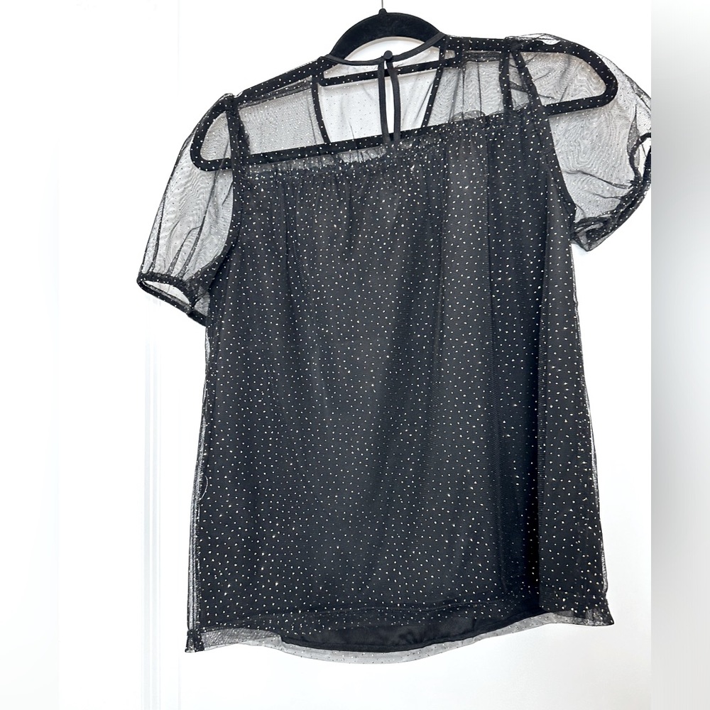 J. Crew black and gold blouse